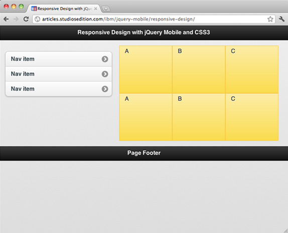 How a device with a larger resolution renders the web page